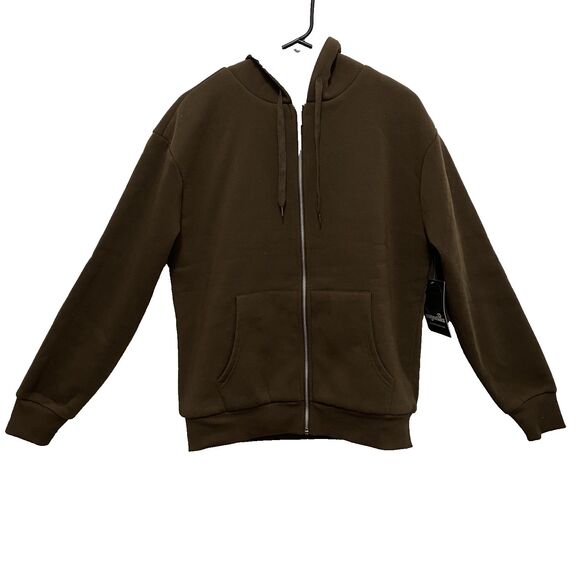 Sugarkiss Sweaters - Sugarkiss Women’s Zip Up Hoodie Sherpa Lined Brown Size M